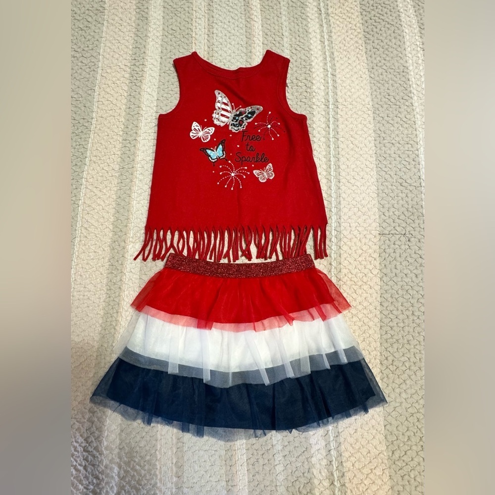 Patriotic set 4th July for girls